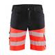BLÅKLÄDER Highvis shortsit stretch musta/huomiopunainen